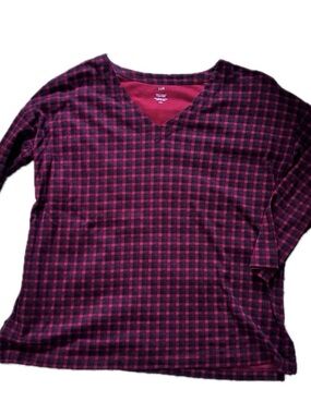 J Jill Red Plaid Shirt